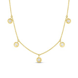 Five Diamond Station Necklace