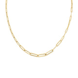 Oro Classic Graduated Paperclip Link Necklace