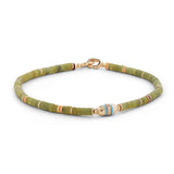 Cherish Bracelet with Green Jade and Diamond Rondelle