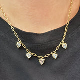 Five Stone Cailyn Rose Cut Diamond Necklace