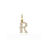 Small Diamond Cobblestone Letter Charm