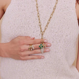 Small Diamond Cobblestone Letter Charm