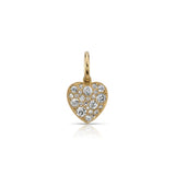 Small Diamond Cobblestone Heart Charm