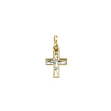 Mini French-Cut Diamond Carmela Cross Charm