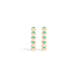 Evolve Emerald Oval Hoop Earrings
