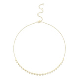 Round Diamond Graduated Bezel Set Necklace