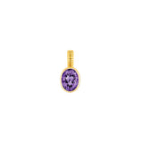 Amethyst Bezel Set Birthstone Charm