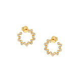 Diamond Clique Twist Hoop Earrings