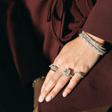 Pavé Diamond Pear Signet Ring