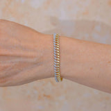 Two-Tone Diamond Curb Bracelet