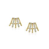 Lyric Alternating Diamond Cuff Earrings
