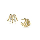 Lyric Alternating Diamond Cuff Earrings
