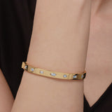 Mixed Shape Diamond Bangle