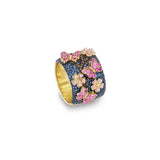 Pavé Garden Cigar Band with Butterflies