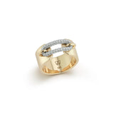 Morrell Pavé Diamond Elongated Link Cuff Ring