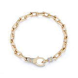 Clive Diamond Chain Link Bracelet With Diamond Clasp