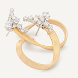 Marrakech Collection Open Hoop Earrings with Diamond Clusters