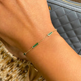 Malachite Station Bar Bracelet