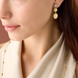 Siviglia Collection Triple Drop Earrings with Diamond Accent