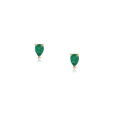 Pear Shaped Emerald Stud Earrings
