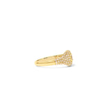 Emerald-Cut Pavé Diamond Signet Ring