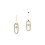 Move Pavé Diamond Link Earrings