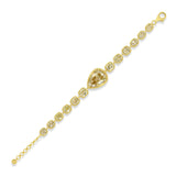 Pear & Cushion Champagne Diamond Link Bracelet