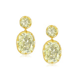 Double Diamond Drop Earrings
