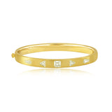 Asscher & Mixed Shape Diamond Flush Set Bangle