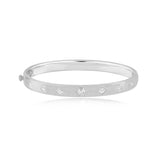 Step Cut Mixed Shaped Diamond Flush Set Bangle