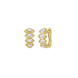 Marquise Diamond Hoop Earrings