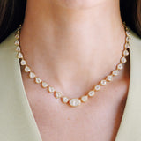 Oval & Pear Cut Diamond Riviera Necklace