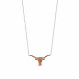 Medium Orange Sapphire Longhorn Necklace