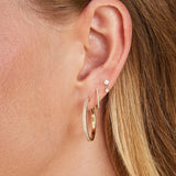 Prong Set Diamond Dangle Stud Earrings