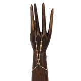 Watermelon Tourmaline & Baguette Diamond Sophia Double Stem Finger Bracelet