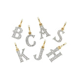 Small Cobblestone Two-Tone Diamond Letter Charm