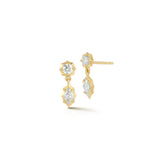 Maverick Two Stone Diamond Drop Earrings