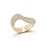 Pavé Diamond Double Wave Ring