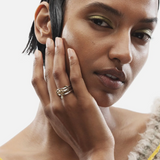 Piera Mixed Metal Linked Diamond Drop Ring