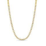 Hexagon Round Bezel-Set Diamond Tennis Necklace