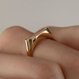 Solitaire Diamond Ring in Elongated Moval Cut