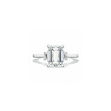 Lunetta Crescent Three Stone Engagement Ring