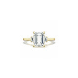 Lunetta Crescent Three Stone Engagement Ring