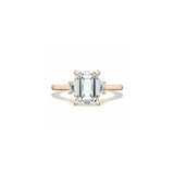 Lunetta Crescent Three Stone Engagement Ring