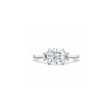 Lunetta Crescent Three Stone Engagement Ring