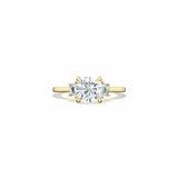 Lunetta Crescent Three Stone Engagement Ring