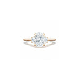 Lunetta Crescent Three Stone Engagement Ring