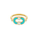 Magnetic Diamond & Stone Inlay Ring