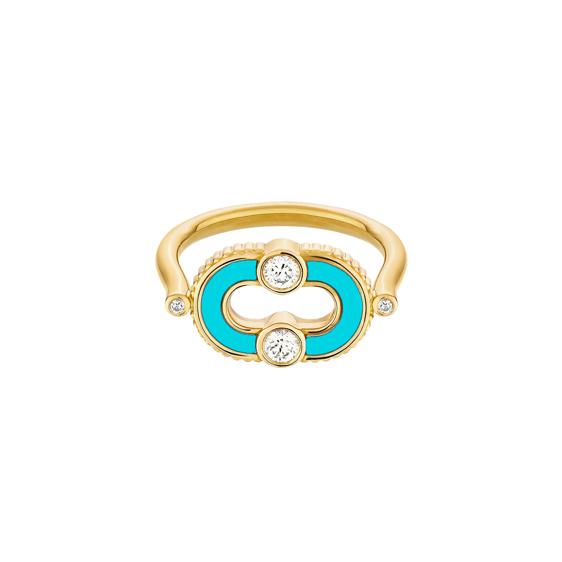 Magnetic Diamond & Stone Inlay Ring