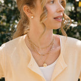 Pear Shaped Diamond Dangle Curb Link Necklace